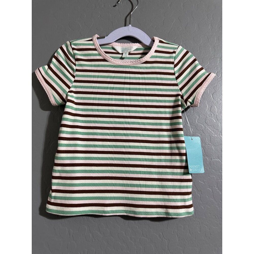 Market & Spruce Girls Ribbed Top Size XS 4/5 NWT